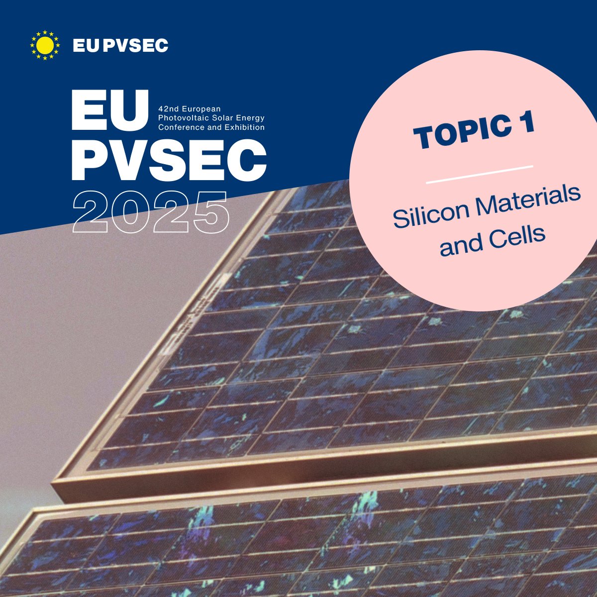 EUPVSEC's tweet image. Topic Preview: Silicon Materials and Cells 

#Topic1 delves into the latest advancements in crystalline silicon, highlighting innovations from the cell level to sustainability in #SiliconMaterials.

Learn more: eupvsec.org/index.php/conf…

#EUPVSEC #EUPVSEC2025 #Photovoltaics
