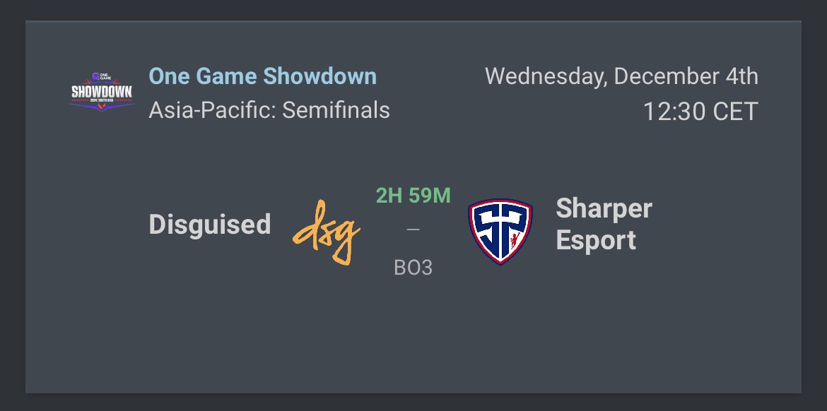 alexRr's tweet image. game day in 3hrs (12.30 cet, 7.30 sgt), vs @SharperEsport 

we can qualify for the main event and continue our winning streak #DSGWin