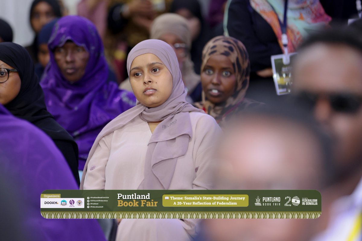 PuntlandBFair's tweet photo. Women are playing a key role at the #PuntlandBookFair2024, with their impactful presence contributing to vital discussions on Somaliaโs federalism and state-building journey.
#PBF2024 #Garowe
#FederalismIn20
#FederalismAt20
#PBF2024
#PuntlandBookfair2024 https://t.co/oQ9I9w7eDz