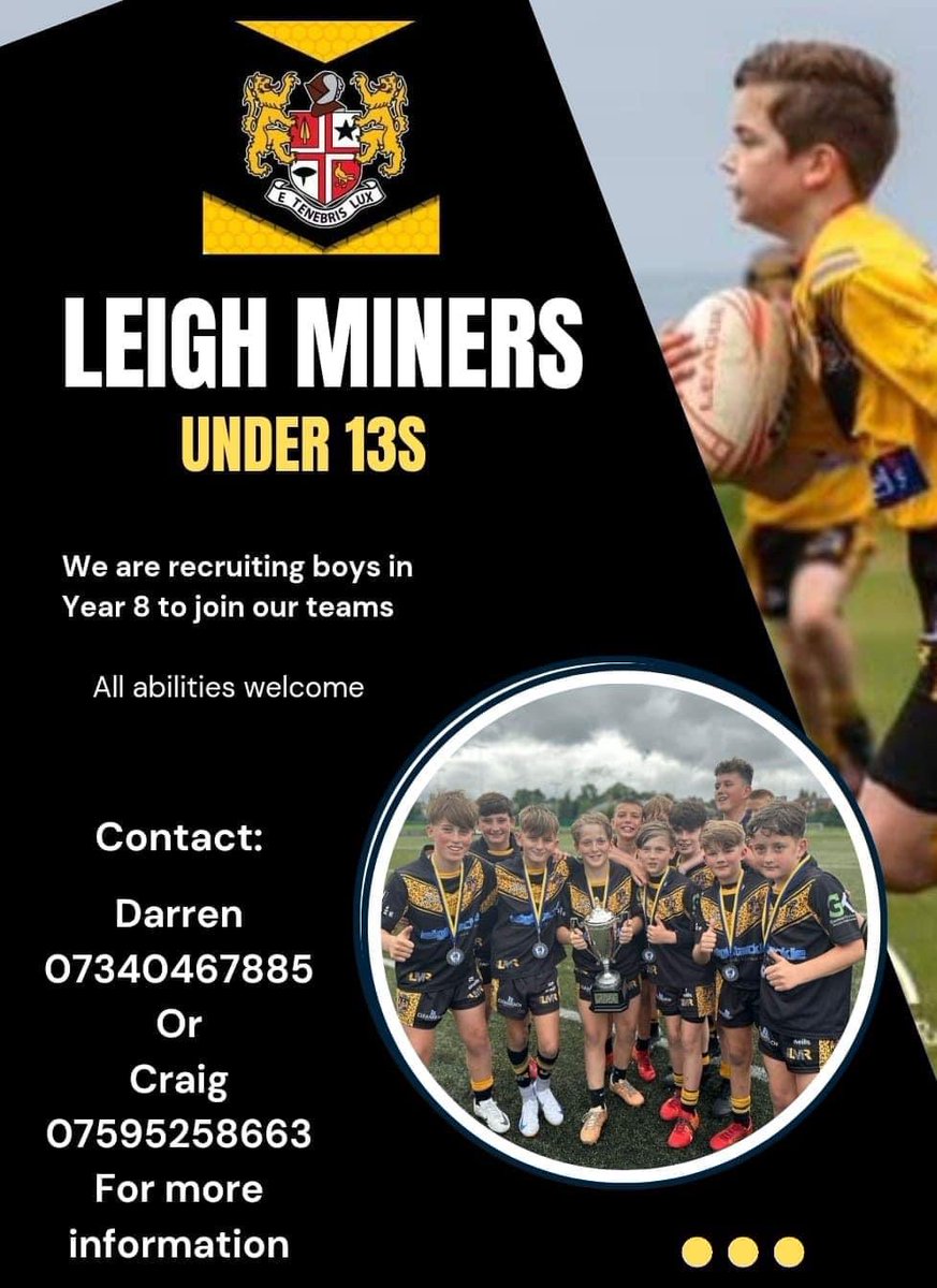 🟡⚫️🏉All new players welcome at the biggest and best RL Club in the country!!!🏉⚫️🟡