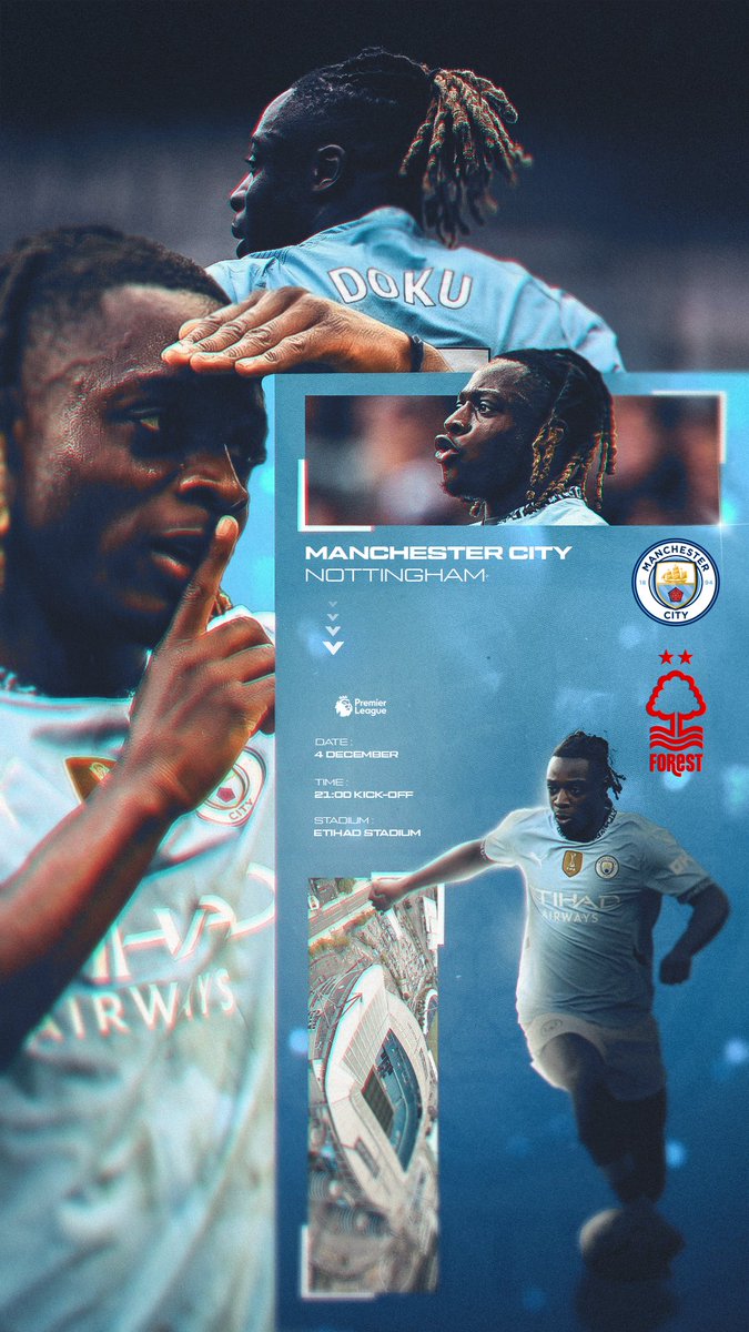 Kryze1x's tweet photo. 🎨MATCHDAY DESIGN🎨
@MCIFrance X @NFFC_French 
🔵⚪️
@JeremyDoku @GIODOKU_ 

#manchestercity #city #doku #matchday https://t.co/nJ5tHx4gZJ