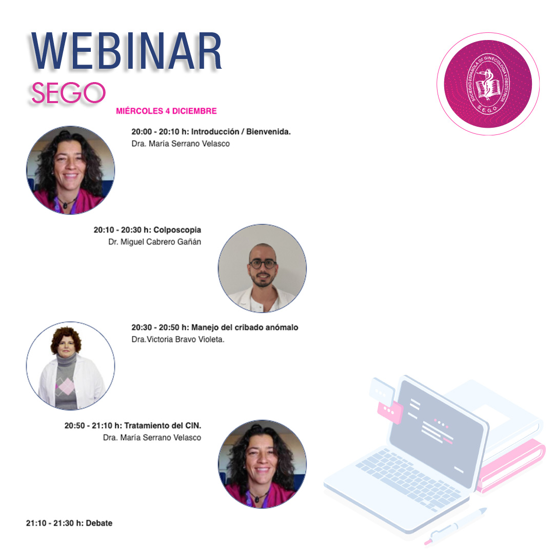 Hoy tenemos en #LosMiércolesDeLaSEGO el webinar 'Claves prácticas en colposcopia. Manejo del cribado anómalo y tratamiento del CIN a través de imágenes y casos clínicos'. Puedes inscribirte en: colposcopia4dic.webinarsego.es
#Colposcopia #Ginecología #SEGO
