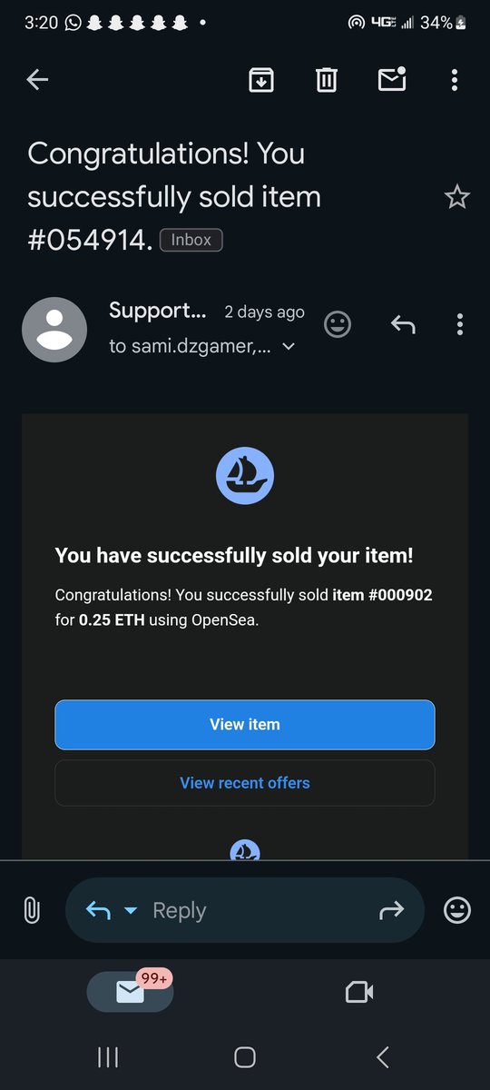 AfeezAdeolu's tweet photo. @opensea Hello I received an email that one of my NFT got sold but I'm unable to access the money and  also view my other NFT kindly see to this please https://t.co/aJyp7uAkPt