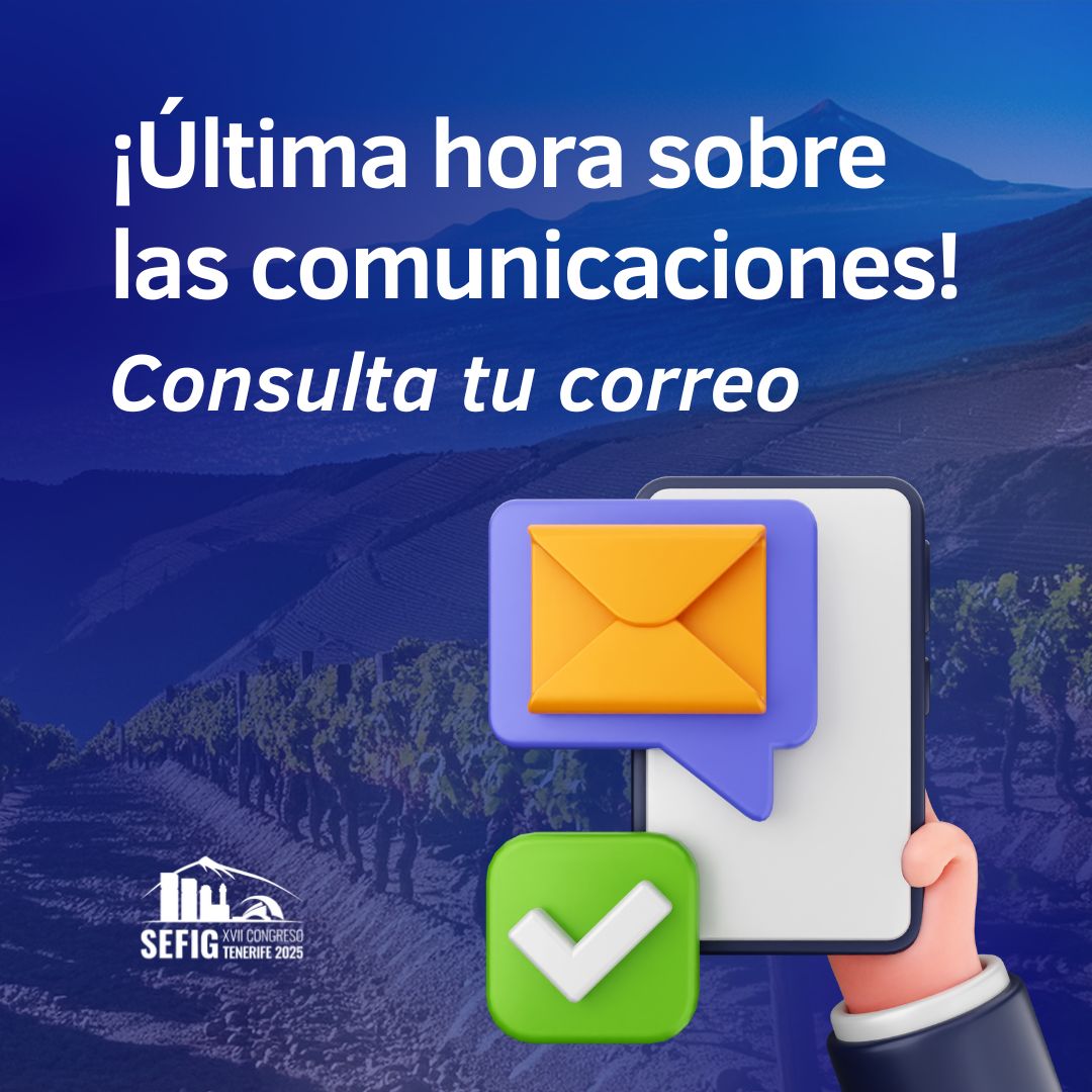 XVII Congreso SEFIG Tenerife 2025 (@sefigtenerife25) on Twitter photo 📢¿Participas con una comunicación en formato póster?
El Comité Científico ha enviado las directrices de las comunicación del póster.
➡️ ¡Revisa tu correo!
<a href="/coflaspalmas/">COF Las Palmas</a>
<a href="/Cofares/">Cofares</a>
<a href="/Farmaceuticos_/">Consejo General Colegios Farmacéuticos</a>
<a href="/CinfaSalud/">Cinfa Salud</a>
<a href="/ULL/">Universidad de La Laguna</a>
#BIOSIGMA #SEFIGTenerife2025 📢¿Participas con una comunicación en formato póster?
El Comité Científico ha enviado las directrices de las comunicación del póster.
➡️ ¡Revisa tu correo!
<a href="/coflaspalmas/">COF Las Palmas</a>
<a href="/Cofares/">Cofares</a>
<a href="/Farmaceuticos_/">Consejo General Colegios Farmacéuticos</a>
<a href="/CinfaSalud/">Cinfa Salud</a>
<a href="/ULL/">Universidad de La Laguna</a>
#BIOSIGMA #SEFIGTenerife2025