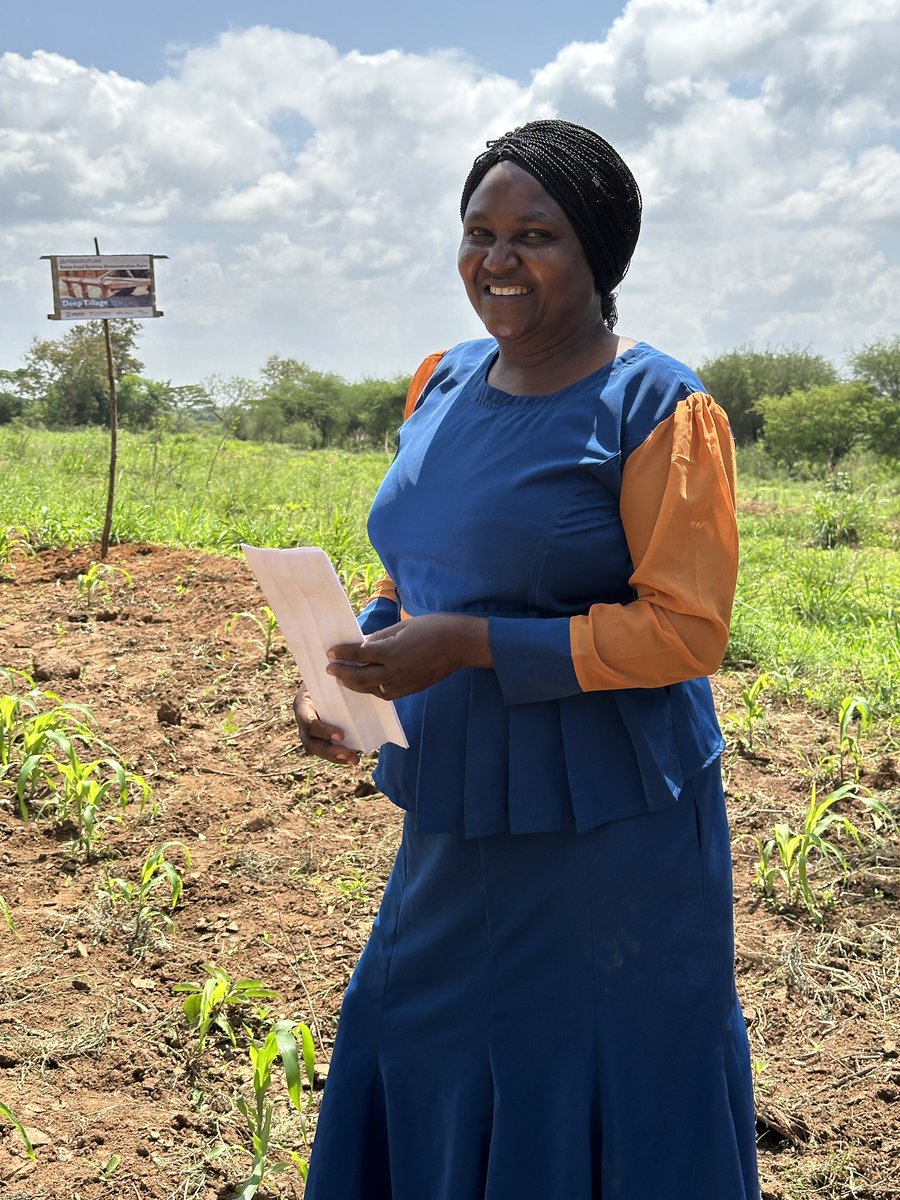 ResilienceLear2's tweet photo. From 1 bag to 15 bags of maize! Georgina Musyoka, a farmer in Makueni County, showcases the transformative impact of @USAID’s deep tillage technology. Increased yields, better income, and a brighter future for her family. @FeedTheFuture @USAIDKenya @OfficialMakueni #USAIDImpact https://t.co/nbpW2id7oX
