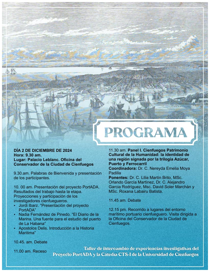 Participantes del Proyecto han llevado a cabo una serie de talleres sobre #humanidades_digitales en coord. con la Universidad de Cienfuegos el 2 y 3 de diciembre.
<a href="/ContemporaniaUB/">Secció d'Història Contemporània i Món Actual (UB)</a>  <a href="/universidad_uci/">Universidad de las Ciencias Informáticas</a> <a href="/IMS_Forth/">Institute for Mediterranean Studies</a> <a href="/UAM_Madrid/">UAM Autónoma Madrid</a> <a href="/HorizonEU/">Horizon Europe 🇪🇺</a>