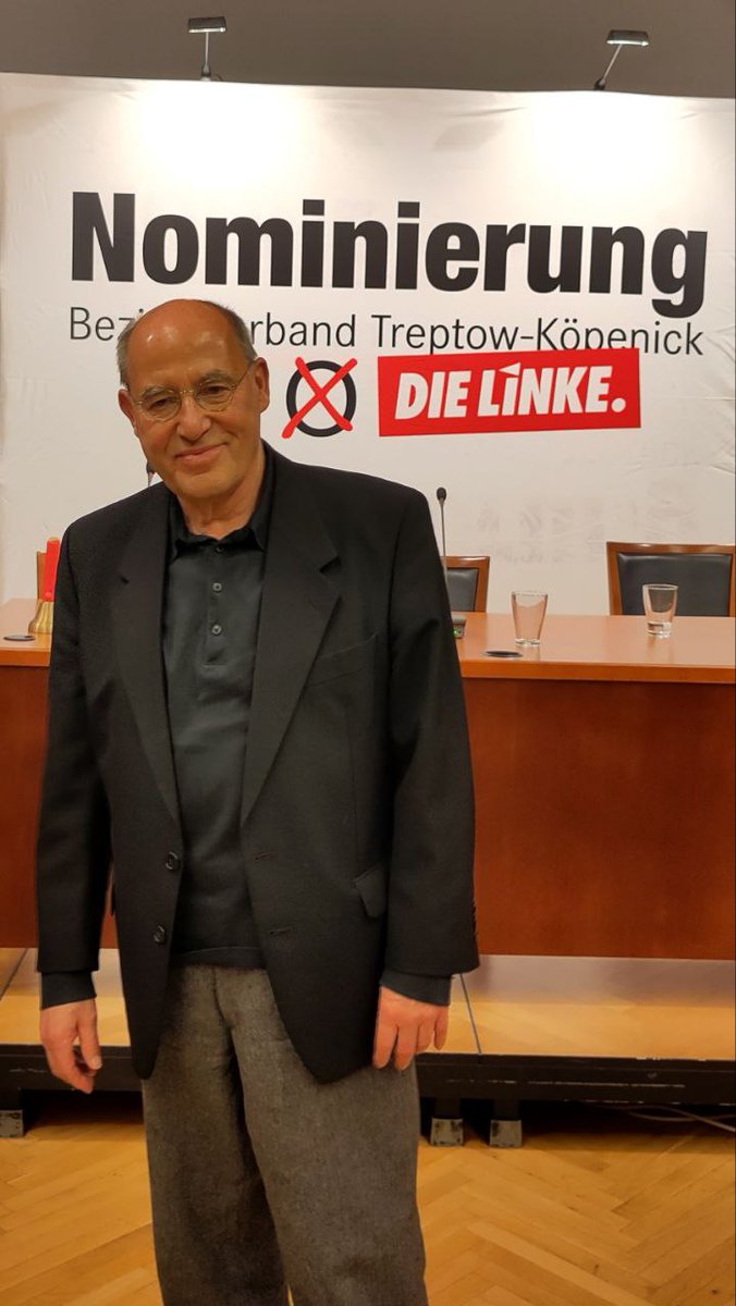 Wir haben @gregorgysi mit über 98 % erfolgreich zum Direktkandidaten für Treptow-Köpenick gewählt!
Unser Bezirk bleibt rot 🚩
Das i-Tüpfelchen: Als Alterspräsident dürfte Gregor den Bundestag eröffnen und ohne Zeitbeschränkung eine Rede halten. Ein Traum für alle Abgeordneten ;)