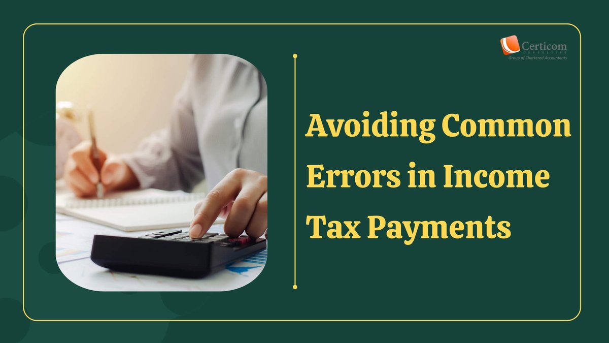 Certicom2's tweet image. Avoiding Common Errors in Income Tax Payments

Ensuring accurate and timely income tax payments is essential to avoid penalties and interest from the Income Tax Department. 

certicom.in/avoiding-commo…

#incometax #taxpayment #commonerrors #tax