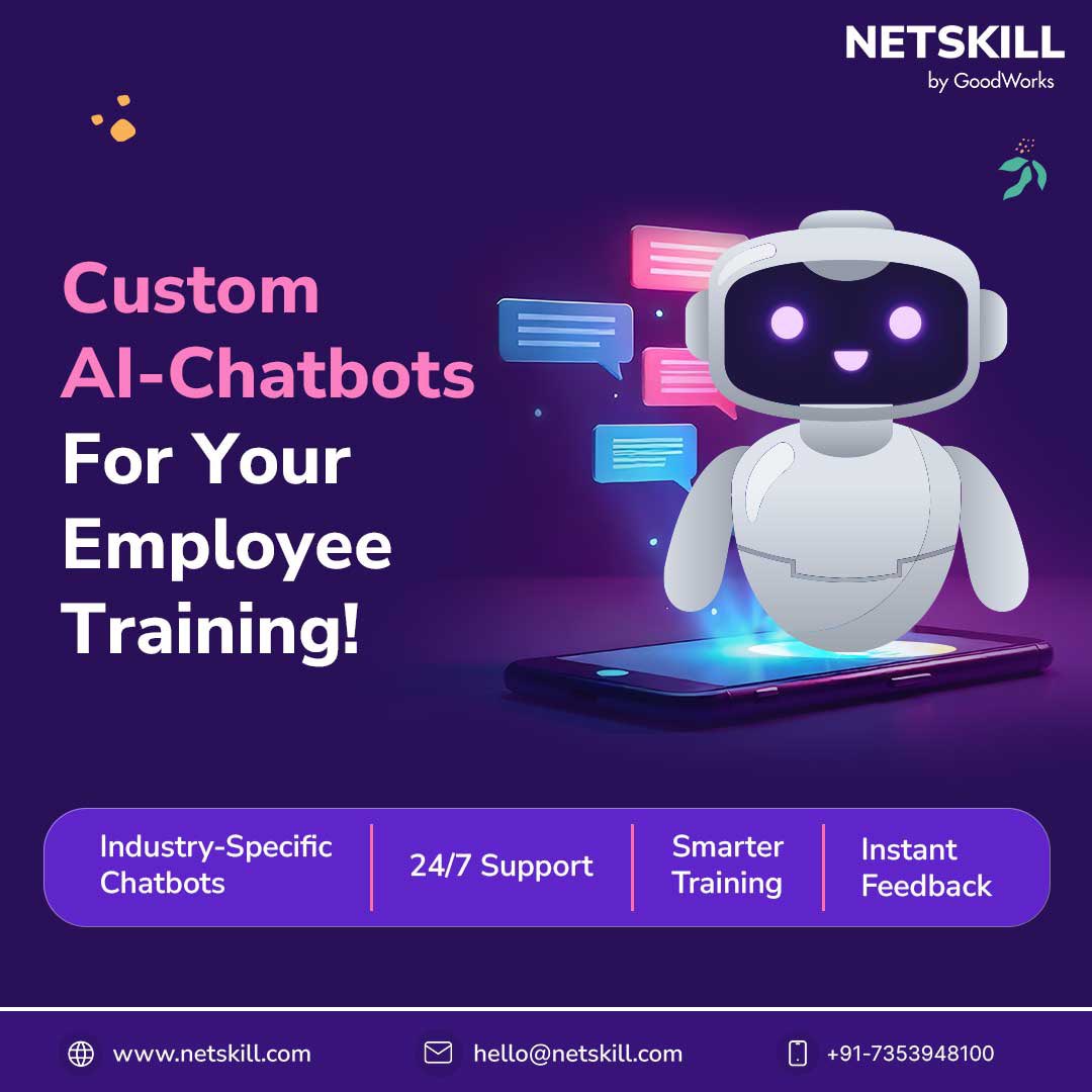 NetSkill Learning (@netskillacademy) on Twitter photo Transform your employee training with custom AI-powered chatbots! Elevate learning and boost productivity with <a href="/netskillacademy/">NetSkill Learning</a>.
👉 Explore more: netskill.com
đź“© Get in touch: hello@netskill.com
#WorkforceTraining #AI #CustomChatbots #NetSkillLMS #AIChatbots Transform your employee training with custom AI-powered chatbots! Elevate learning and boost productivity with <a href="/netskillacademy/">NetSkill Learning</a>.
👉 Explore more: netskill.com
đź“© Get in touch: hello@netskill.com
#WorkforceTraining #AI #CustomChatbots #NetSkillLMS #AIChatbots