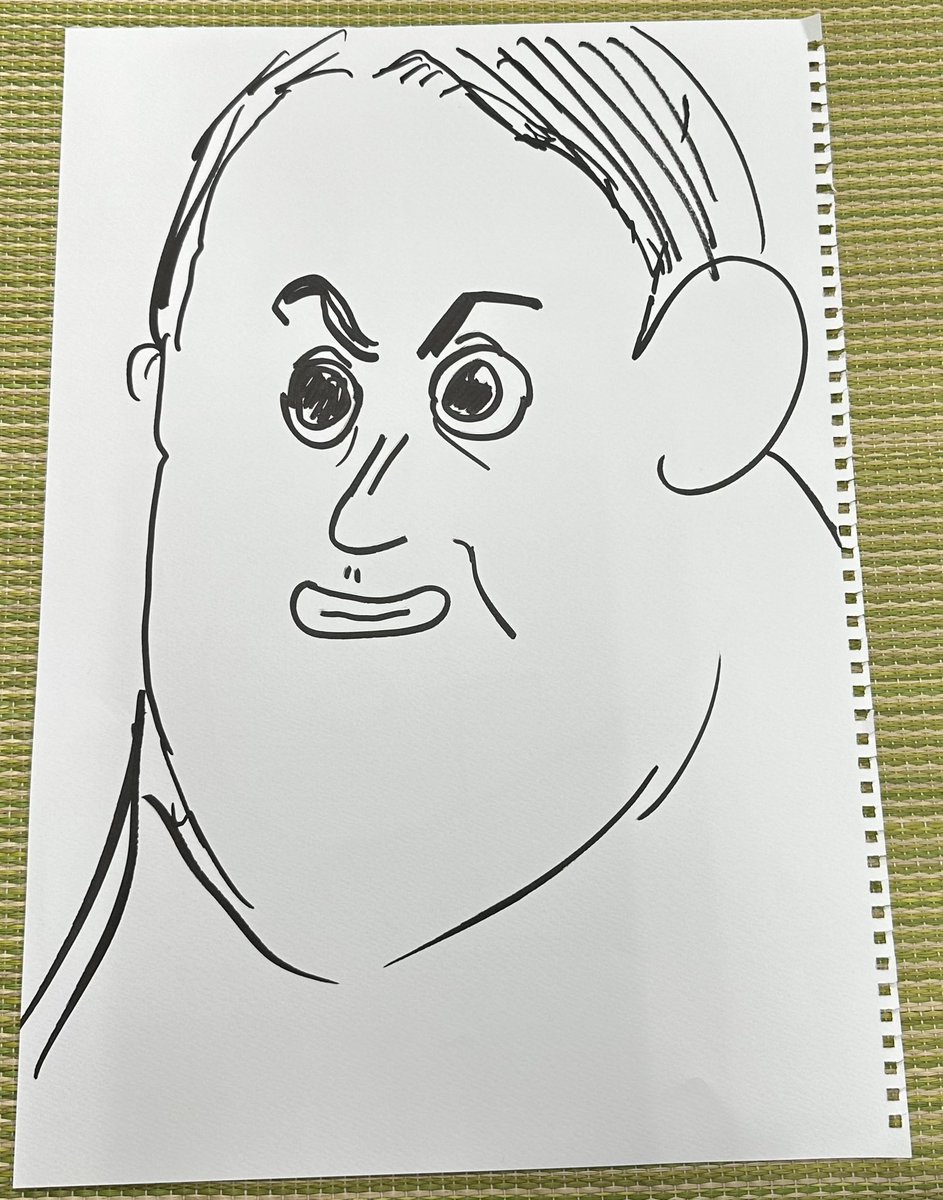 俺が書いた似顔絵 盛山さんが描いて下さった似顔絵！