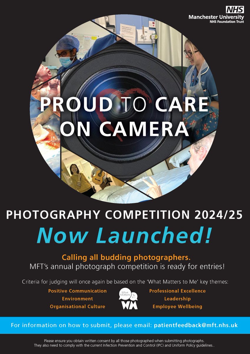 Patient Experience (@mft_patientexp) on Twitter photo We are in the last month of our Proud To Care On Camera competition! Keep sending in all of your photos displaying the amazing patient centred care delivered across MFT. If there are any questions please email: patientfeeback@mft.nhs.uk. We are in the last month of our Proud To Care On Camera competition! Keep sending in all of your photos displaying the amazing patient centred care delivered across MFT. If there are any questions please email: patientfeeback@mft.nhs.uk.
