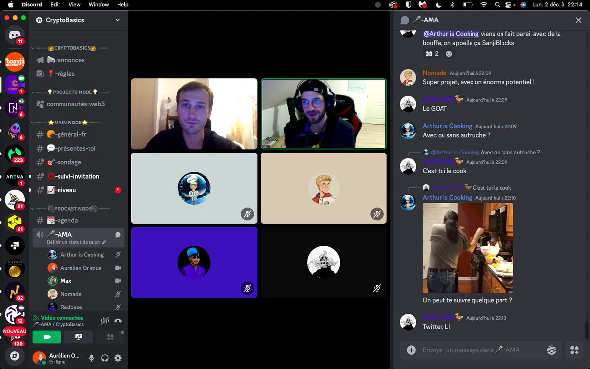 Aurelien Onimus (@aurelienonimus) on Twitter photo Lundi soir j'ai passé un super moment aux cotés de <a href="/TokeNo_Max/">TokeNo_Max 🎙️</a> fondateur de <a href="/CryptoBasicsHW3/">CryptoBasics - BE EARLY.</a> lors d'une AMA Session.
L'occasion de parler crypto, entreprenariat et bien entendu des nouveautés de Tanjiblocks
Merci pour l'accueil de cette super communauté FR !
<a href="/TanjiBlocks/">TanjiBlocks</a> Lundi soir j'ai passé un super moment aux cotés de <a href="/TokeNo_Max/">TokeNo_Max 🎙️</a> fondateur de <a href="/CryptoBasicsHW3/">CryptoBasics - BE EARLY.</a> lors d'une AMA Session.
L'occasion de parler crypto, entreprenariat et bien entendu des nouveautés de Tanjiblocks
Merci pour l'accueil de cette super communauté FR !
<a href="/TanjiBlocks/">TanjiBlocks</a>