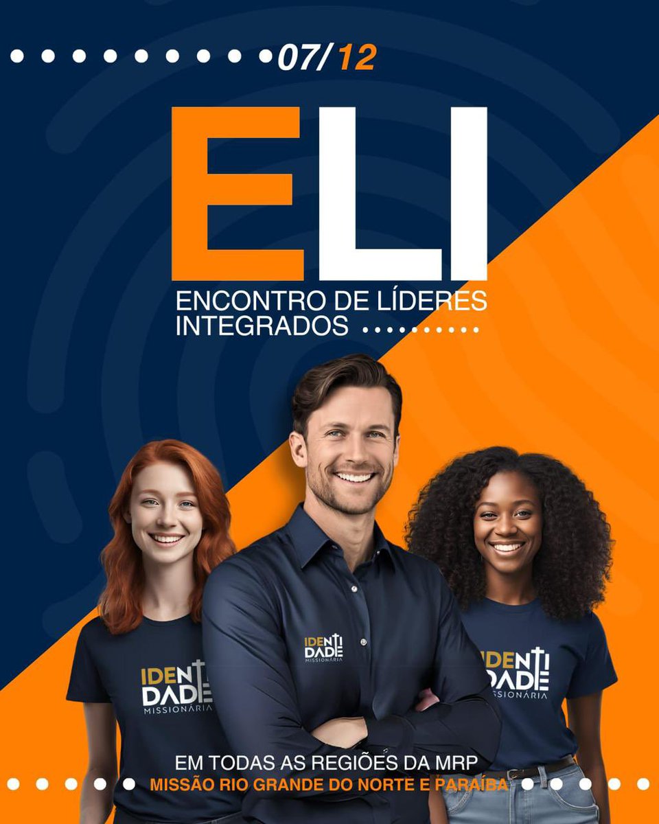 No próximo sábado (07/12), em todas as regiões/distritos do Rio Grande do Norte e da Paraíba, será realizado o Encontro de Líderes integrados (ELI). Para mais informações, consulte o pastor do seu distrito.