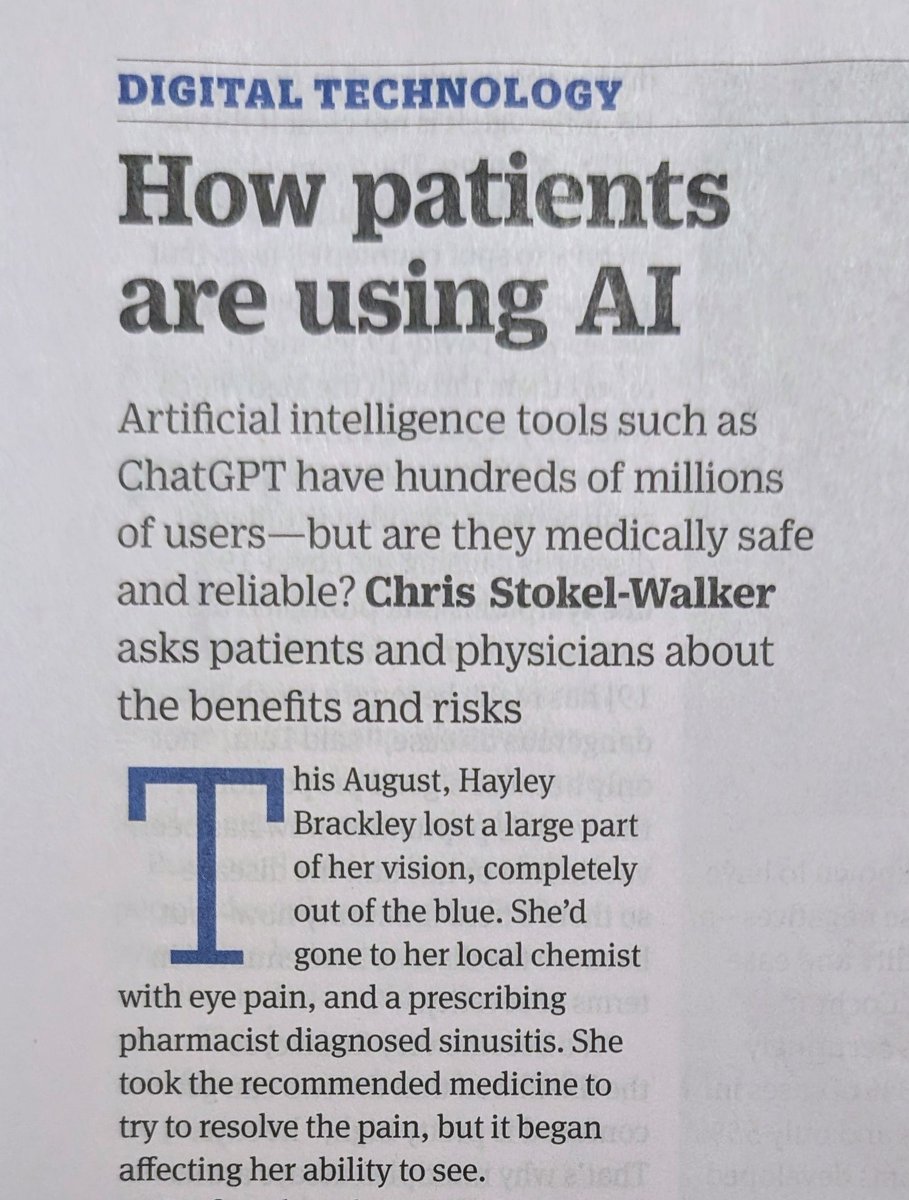 drwik's tweet photo. 🤖 Over the years, I saw patients coming to the clinic with printouts of their “Dr Google research”. But I honestly have not yet met a patient who came with a DIY diagnosis supported by ChatGPT. Yet.  But this is the thing.  People are using AI tools more and more often.  
❓𝗧𝗵𝗲 𝗾𝘂𝗲𝘀𝘁𝗶𝗼𝗻 𝗶𝘀 - 𝗪𝗛𝗬?