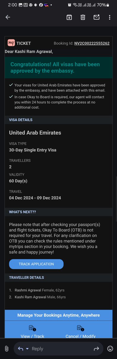 kaushal_kumar86's tweet photo. @makemytripcare If its been successfully processed and i got the visa as well, now when my parents are already in flight to UAE, why did u guys cancel the visa? Who asked? https://t.co/11PihyMUtG