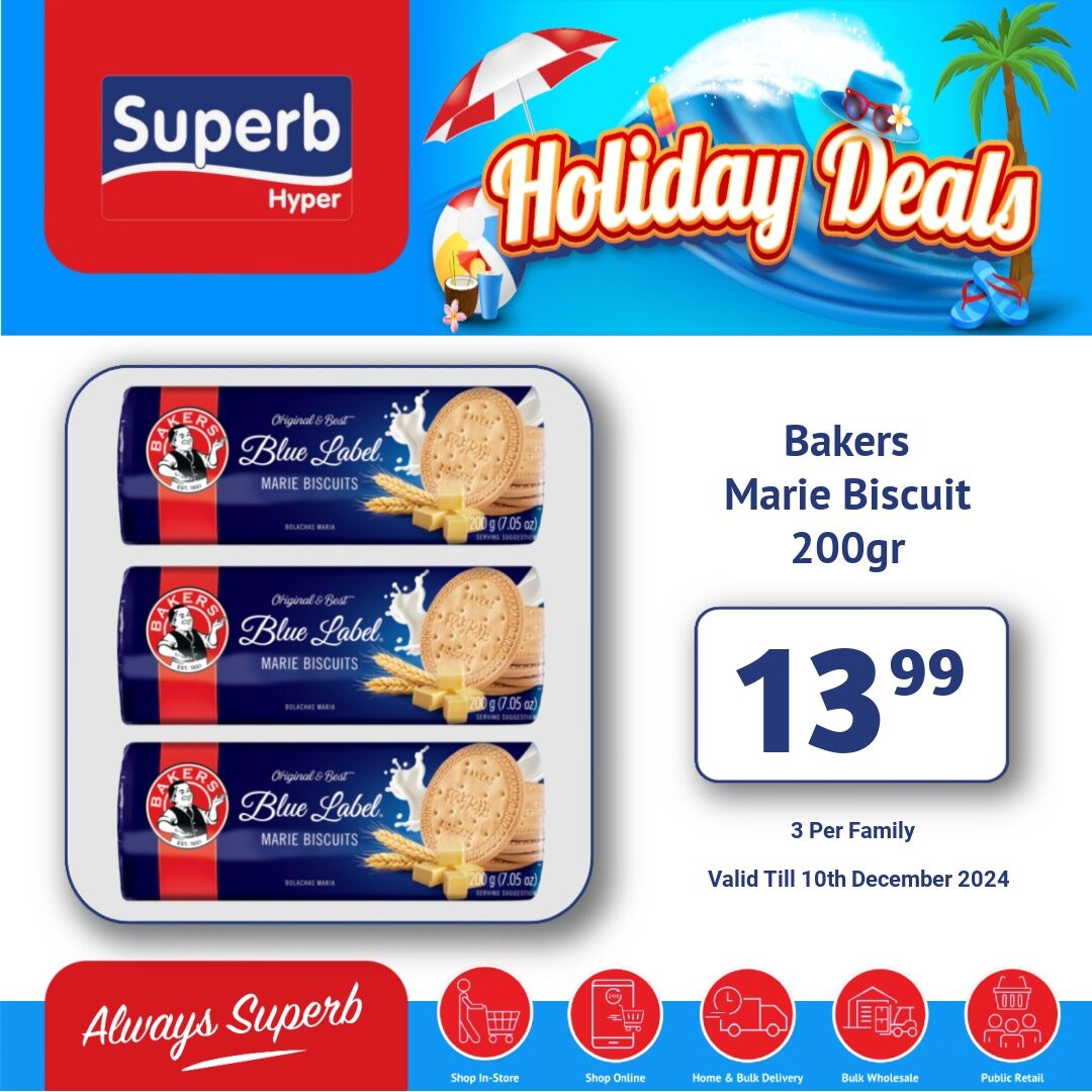 Superbhyper's tweet image. Superb Hyper Promotions
Weekly Treats, Fantastic Discounts
Shop Online: superbhyper.co.za
Get Same Day Delivery For Only R29! 
Order Via WhatsApp Or Email
Whatsapp:063 900 2200
Email:sales@superbhyper.co.za
Shop In-store:17 Smithers Road, KwaDukuza
Valid: 10th December 2024
