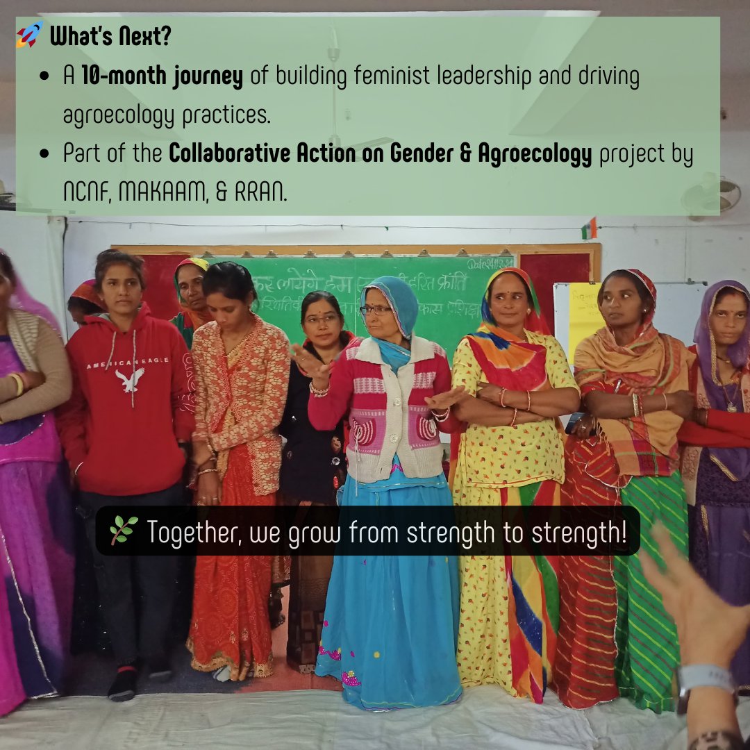 MAKAAM (@mahilakisan) on Twitter photo 🌾 Building a Movement Together
47 women farmers & staff joined a 3-day training on feminist leadership & agroecology in Udaipur.
🎯 Focus: Gender & agroecology.
💜 Part of the NCNF-MAKAAM-RRAN initiative. <a href="/NFCoalition/">National Coalition for Natural Farming</a> <a href="/network_rra/">RRA Network</a>
#EcoFeminism #Agroecology #WomenFarmers 🌾 Building a Movement Together
47 women farmers & staff joined a 3-day training on feminist leadership & agroecology in Udaipur.
🎯 Focus: Gender & agroecology.
💜 Part of the NCNF-MAKAAM-RRAN initiative. <a href="/NFCoalition/">National Coalition for Natural Farming</a> <a href="/network_rra/">RRA Network</a>
#EcoFeminism #Agroecology #WomenFarmers
