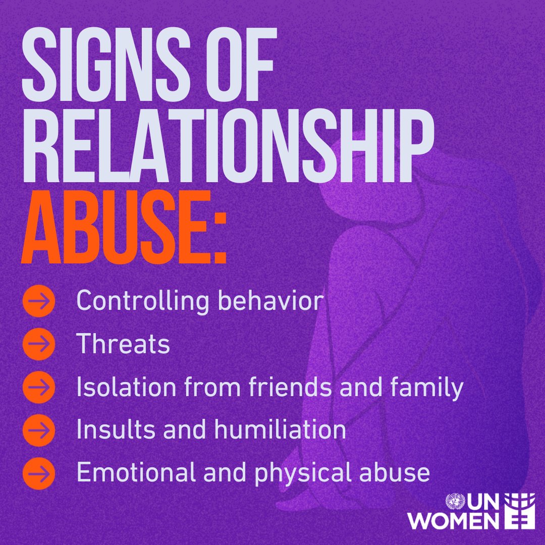 🚩Red flags start small.   
We can help prevent relationship abuse by recognising the warning signs: 
🔴Controlling behaviour 
🔴Isolation from friends &amp; family 
🔴 Insults &amp; humiliation 
🔴Emotional &amp; physical abuse 
 Learn more⬇️
unwomen.org/en/articles/fa…
<a href="/UN_Women/">UN Women</a>