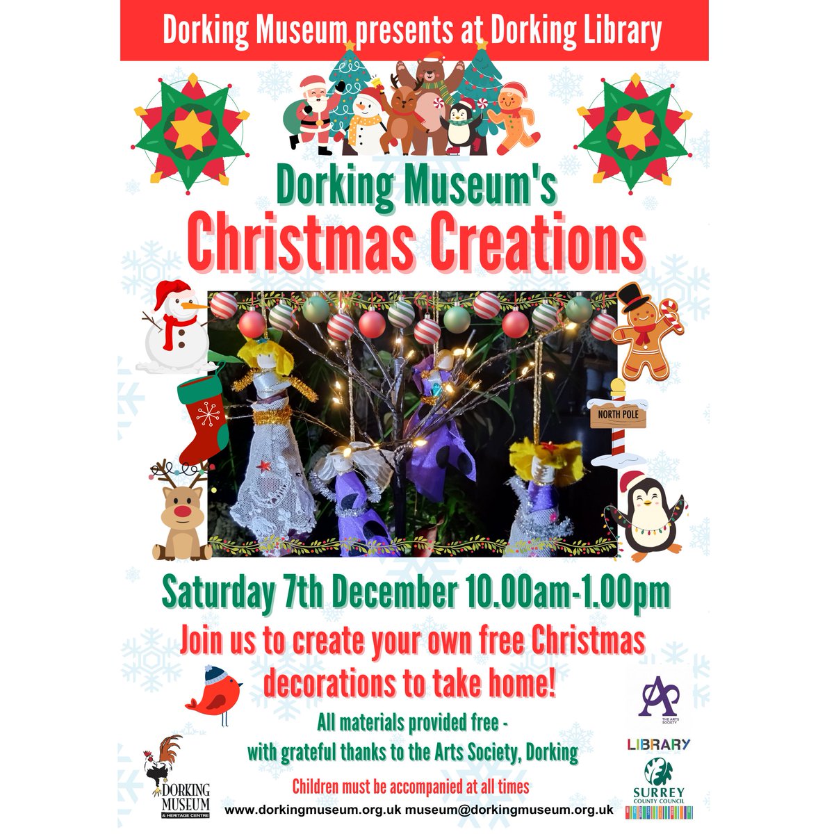 Christmas creation sat Dorking Museum this Saturday  - please come along