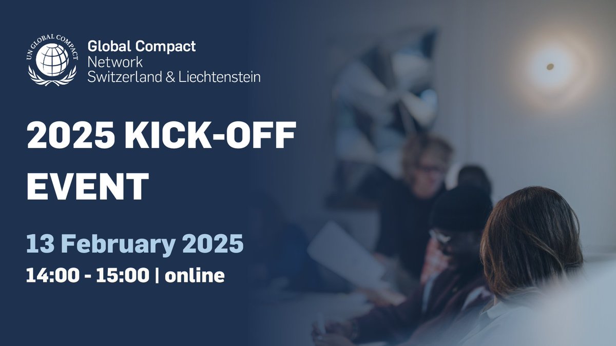 Join us for the 2025 Kick-Off Event🚀

We’ll present an overview of our 2025 agenda, highlight key upcoming events, and share initiatives. We are also excited to launch the ESG Regulations Navigator

➡️Register here: globalcompact.ch/event-details/…

#UnitingBusiness #TenPrinciples
