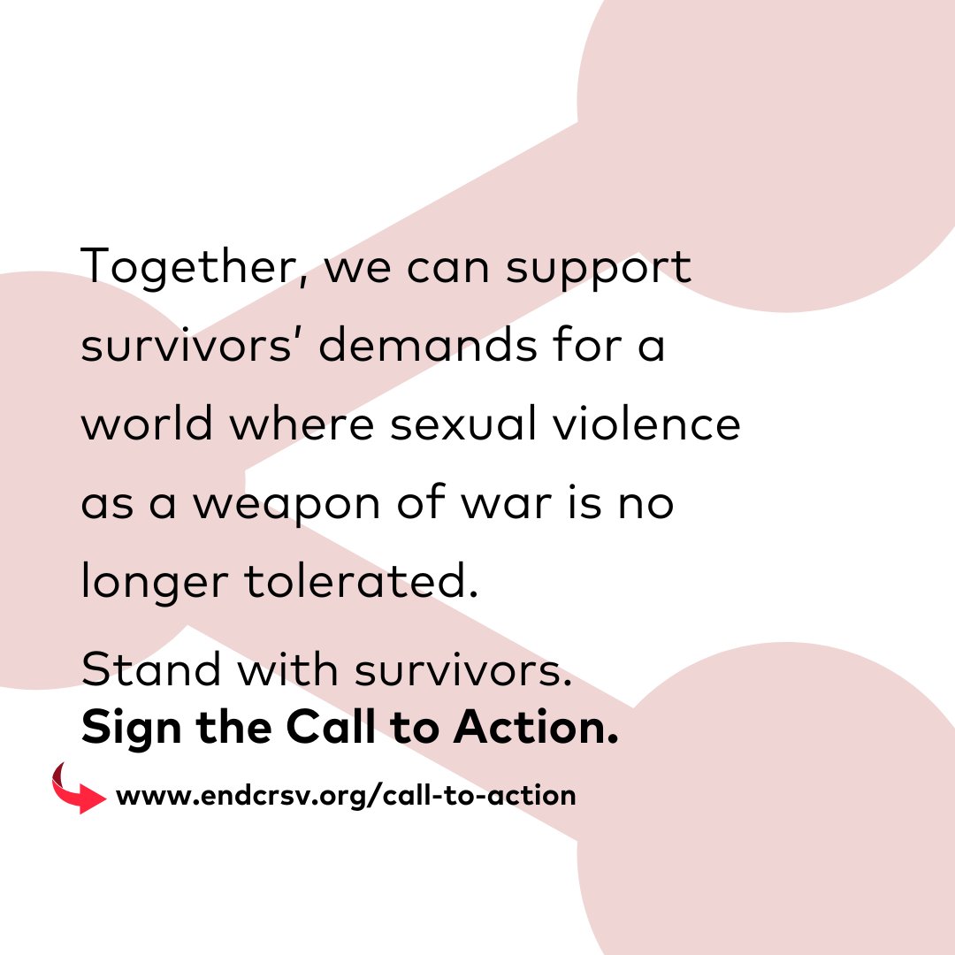 🖊️ We're close to our goal: 1000 signatures for the Survivors' Call to Action! Too often, survivors of conflict-related sexual violence are excluded from peace &amp; justice processes. <a href="/SEMA_Network/">SEMA Network</a> is demanding change—now. ✋

Support survivors &amp; sign here: endcrsv.org/call-to-action