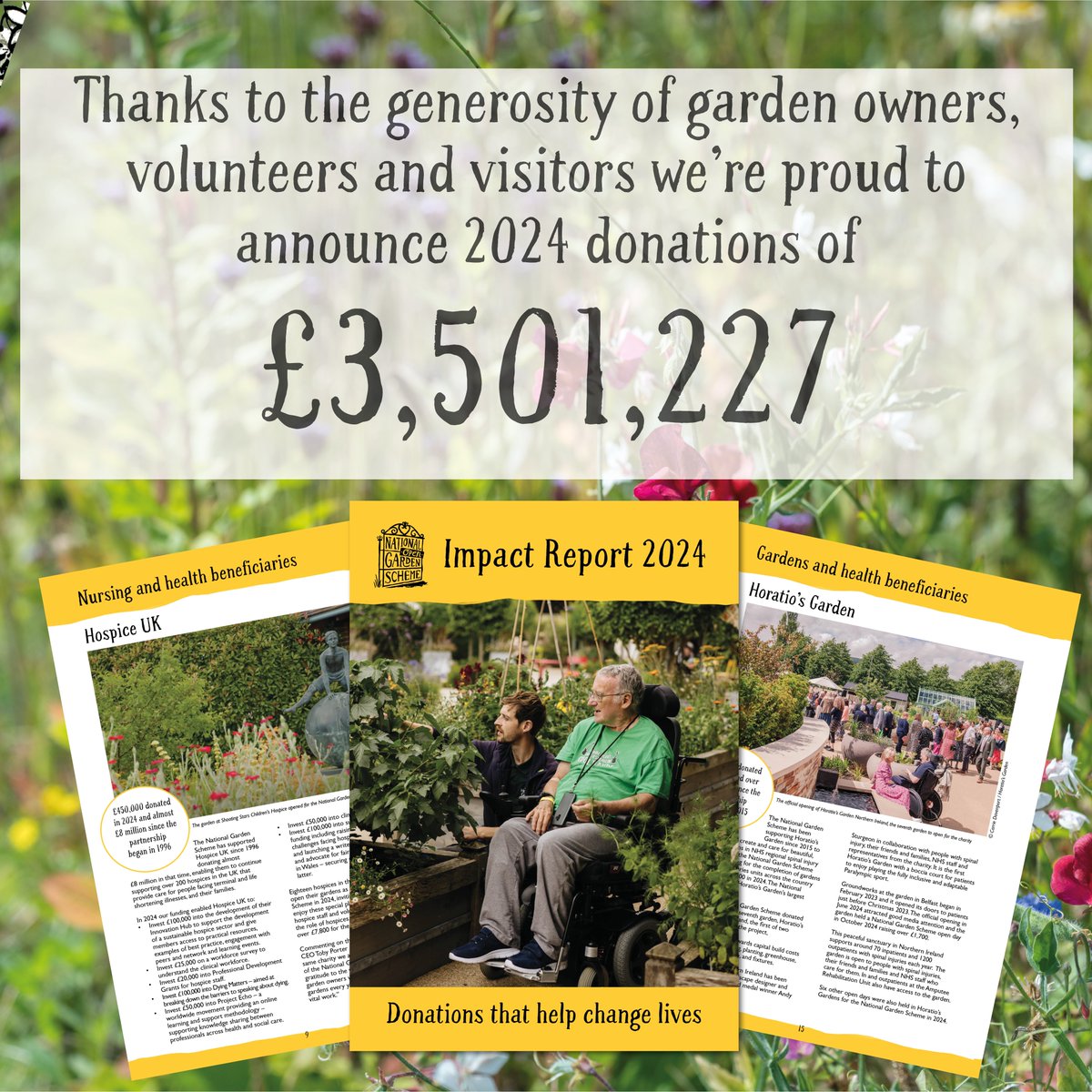 Our Impact in 2024
🌱A record £3,501,227 donated by the National Garden Scheme to some of the UK’s best-loved nursing and health charities
🌱Record donations show the power of gardens and garden visits for good causes
👉ngs.org.uk/our-impact-in-…