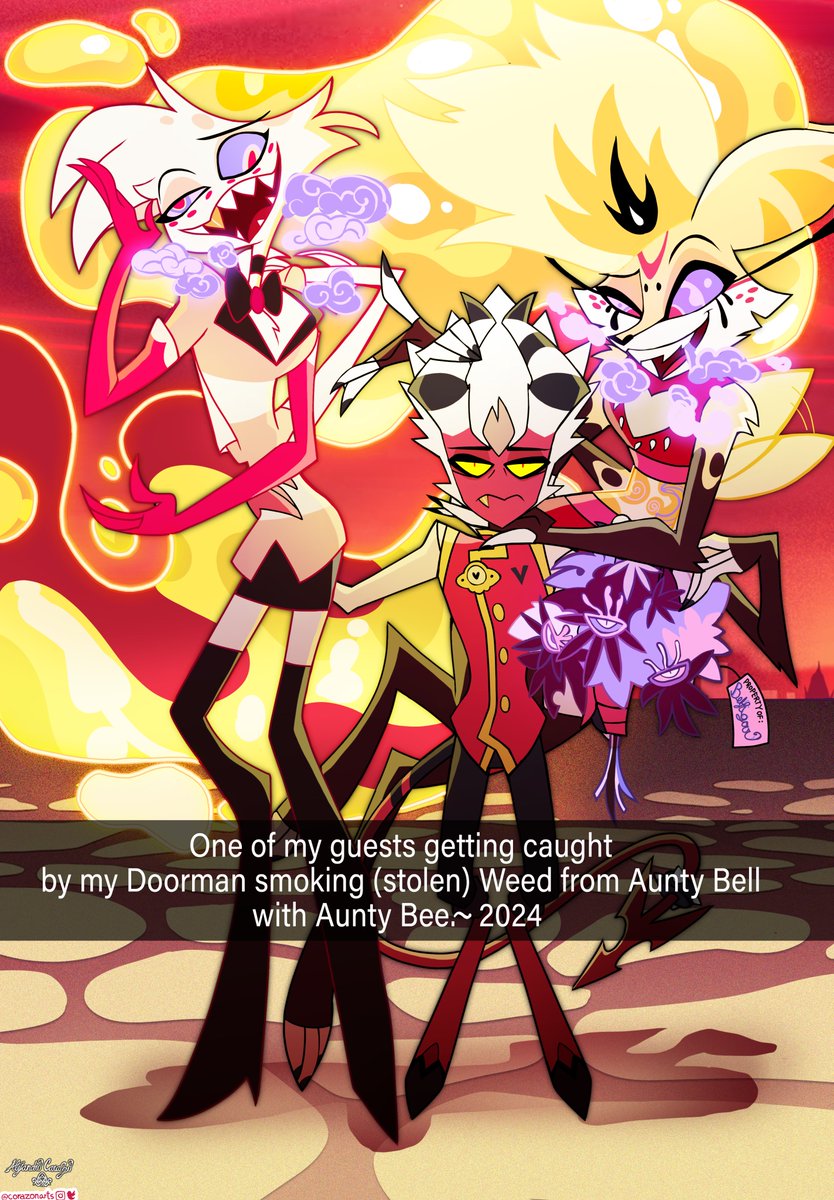 CorazonArts's tweet photo. Had to be done! (This may lead to 2 comics later!)
#HelluvaBossSloth #HelluvaBoss #HelluvaBossFanart #Mastermind #Fanart #HazbinHotel #HazbinHotelFanart #Hellaverse #HelluvaBossOC #HelluvaBossBeelzebub #angeldustfanart #angeldust #Aless #HelluvaBossQueenBee #Belphegor https://t.co/ntWljAjfBh