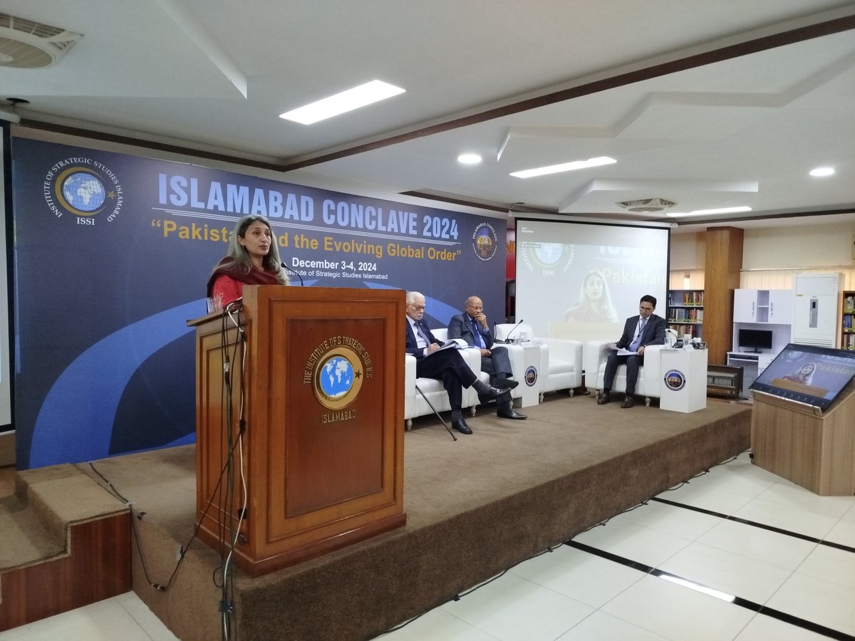 Centre for Strategic Perspectives - ISSI (@for_issi) on Twitter photo "Session 5 of #IslamabadConclave2024, continues w/ 3rd speaker, Dr. Salma Malik, Ast. Prof. <a href="/QAU_Official/">QAU Official</a>, presenting on 'Understanding the Shift towards Minilateralism - Smaller, Flexible Coalitions of Like-Minded Nats. w/ Shared Interests as a means of achieving Specific Goals. "Session 5 of #IslamabadConclave2024, continues w/ 3rd speaker, Dr. Salma Malik, Ast. Prof. <a href="/QAU_Official/">QAU Official</a>, presenting on 'Understanding the Shift towards Minilateralism - Smaller, Flexible Coalitions of Like-Minded Nats. w/ Shared Interests as a means of achieving Specific Goals.