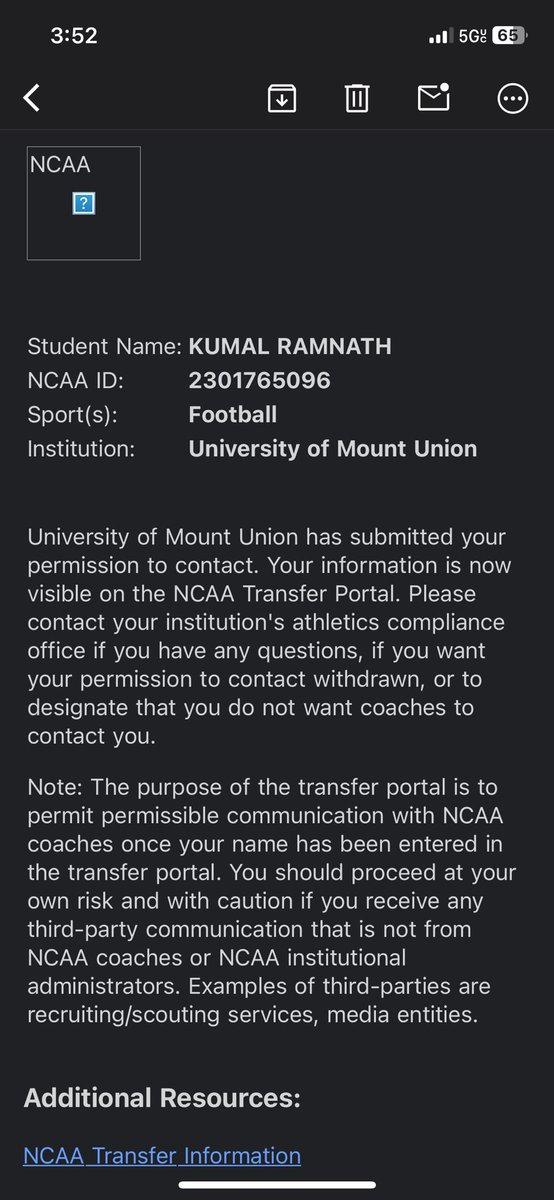 First and foremost, I would like to thank my Lord and Savior Jesus Christ with all the opportunities that I have been in my academic and athletic career, that being said I would like to say  I’ll be entering into the transporter with 3 to 4 years left of eligibility looking