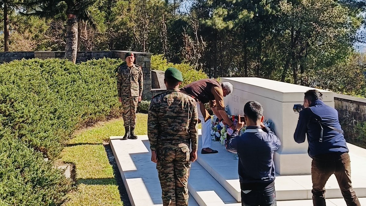 Shri Gajendra Singh Shekawat Union Minister of Culture &amp; Tourism. Visited at Kohima War Cemetery.
<a href="/CWGC/">Commonwealth War Graves</a> <a href="/AAPAComms/">AAAComms</a>