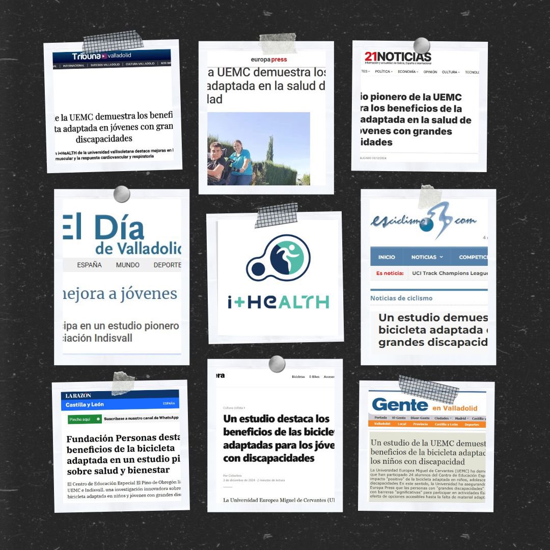 i+HeALTH (@ihealth_uemc) on Twitter photo 🌟 ¡Gracias por ayudarnos a dar visibilidad a nuestra investigación! 🌟
El estudio sobre los beneficios de las bicicletas adaptadas en niños y jóvenes con grandes discapacidades ha llegado a la prensa, y no podemos estar más agradecidos. 🙌
<a href="/UEMC/">UEMC</a> <a href="/indisvall/">InDisVall</a> <a href="/Asprona_Vall/">Asprona | Fundación PERSONAS Valladolid</a> 🌟 ¡Gracias por ayudarnos a dar visibilidad a nuestra investigación! 🌟
El estudio sobre los beneficios de las bicicletas adaptadas en niños y jóvenes con grandes discapacidades ha llegado a la prensa, y no podemos estar más agradecidos. 🙌
<a href="/UEMC/">UEMC</a> <a href="/indisvall/">InDisVall</a> <a href="/Asprona_Vall/">Asprona | Fundación PERSONAS Valladolid</a>