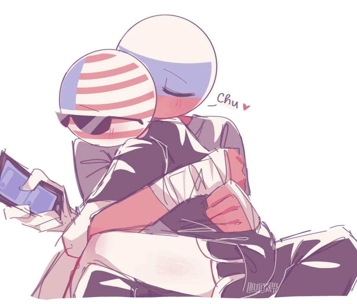 its_Cakeee's tweet photo. Repost, anatomy fixed. (a little bit) 
#countryhumans #rusame #russia #america https://t.co/GxdUJXyX83