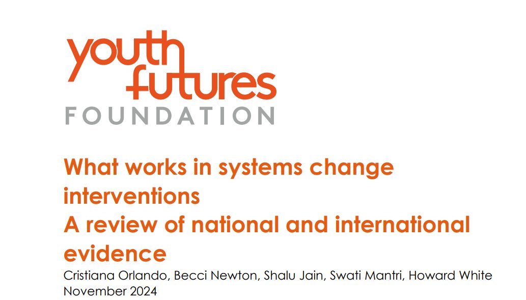 Institute for Employment Studies (@employmtstudies) on Twitter photo 📢New research! We reviewed the literature on systems change interventions, with a focus on youth employment. The research was commissioned to inform Connected Futures – <a href="/YF_Foundation/">Youth Futures Foundation</a>'s flagship systems change programme. bit.ly/41nBW0x 📢New research! We reviewed the literature on systems change interventions, with a focus on youth employment. The research was commissioned to inform Connected Futures – <a href="/YF_Foundation/">Youth Futures Foundation</a>'s flagship systems change programme. bit.ly/41nBW0x