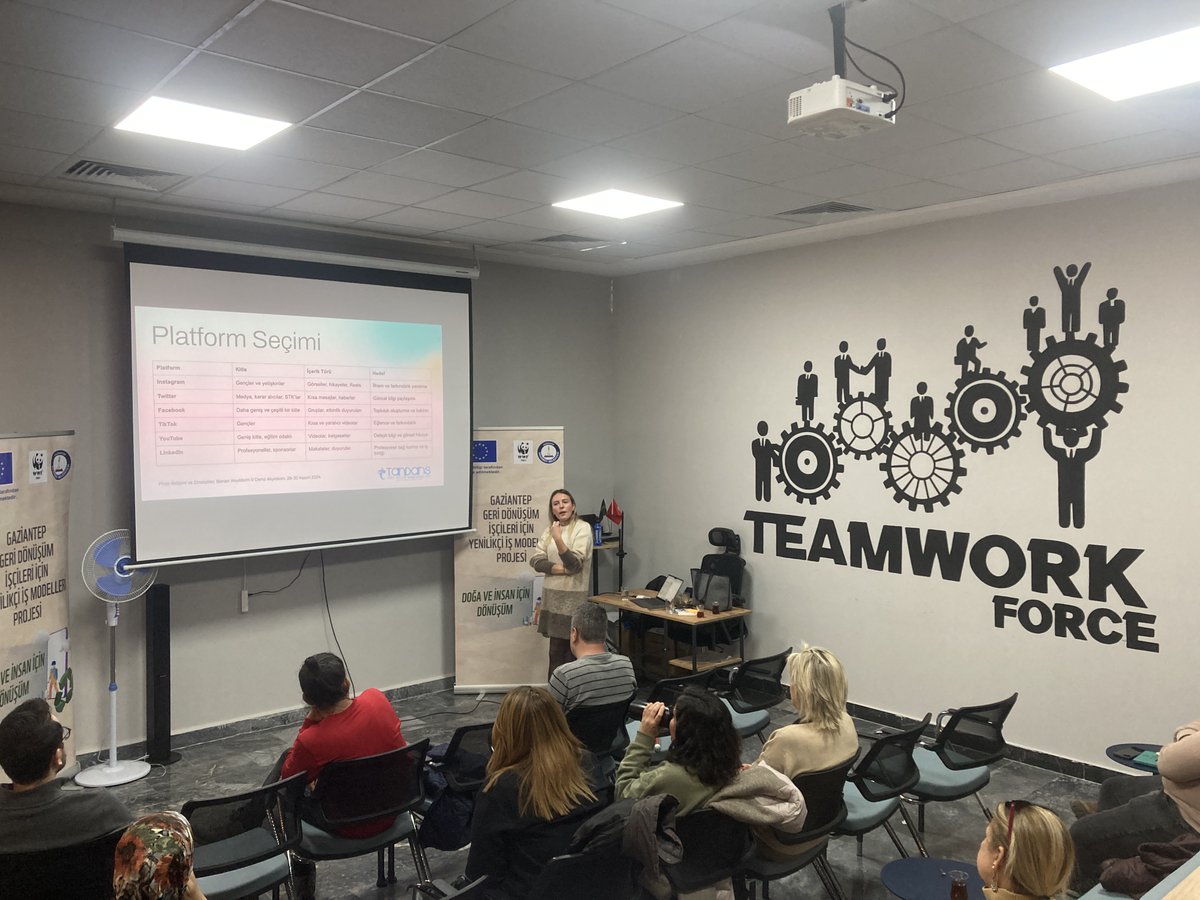 🌱 WWF-Türkiye ve Şahinbey Belediyesi iş birliğiyle hayata geçen “Geri Dönüşüm İşçileri İçin Yenilikçi İş Modelleri” projesi kapsamındaki STK Kapasite Güçlendirme Programında "STK'lar için Proje İletişimi ve Stratejileri" eğitimimizi gerçekleştirdik! 📚