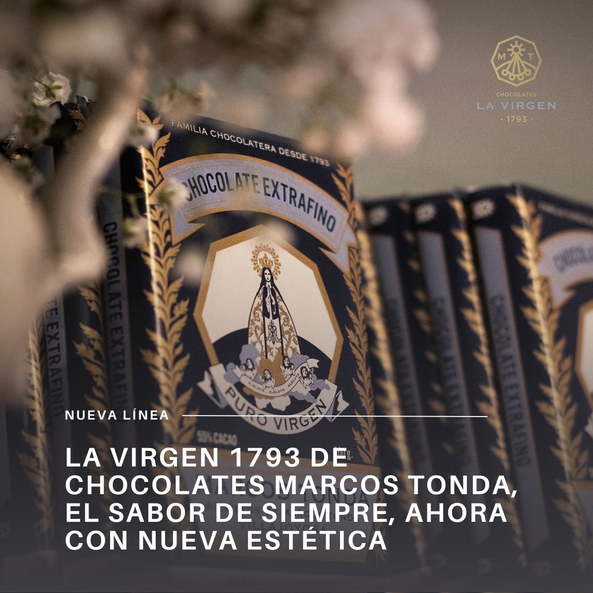 ¡Presentamos La Virgen 1793! Un chocolate que conserva la receta tradicional de Chocolates Marcos Tonda, ahora con una nueva estética y packaging accesible para personas con dificultades visuales. ¡Conoce la nueva línea y sus sabores sorprendentes! 🍫✨  lavirgen1793.com