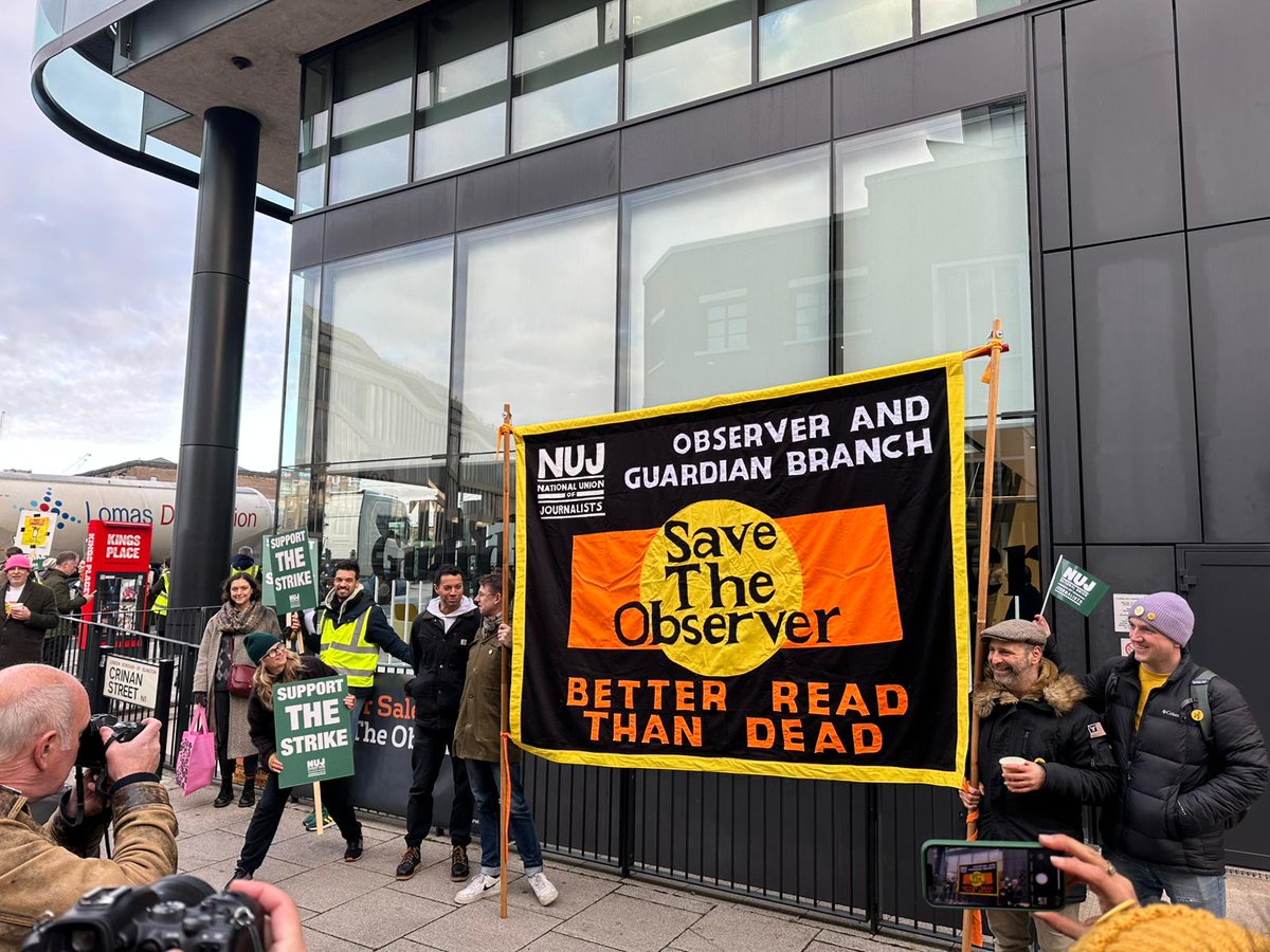 New 'Save The Observer' picket line banner alert: