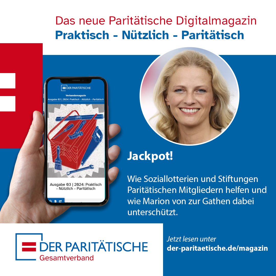 💸 Wie kommen soziale Einrichtungen und Organisationen an Gelder von Soziallotterien und Stiftungen? Das weiß unsere Kollegin Marion von zur Gathen, die unsere Mitgliedsorganisationen dabei unterstützt, ihre Arbeit zu finanzieren. 
Mehr erfahren:  
👉 der-paritaetische.de/magazin/ausgab…