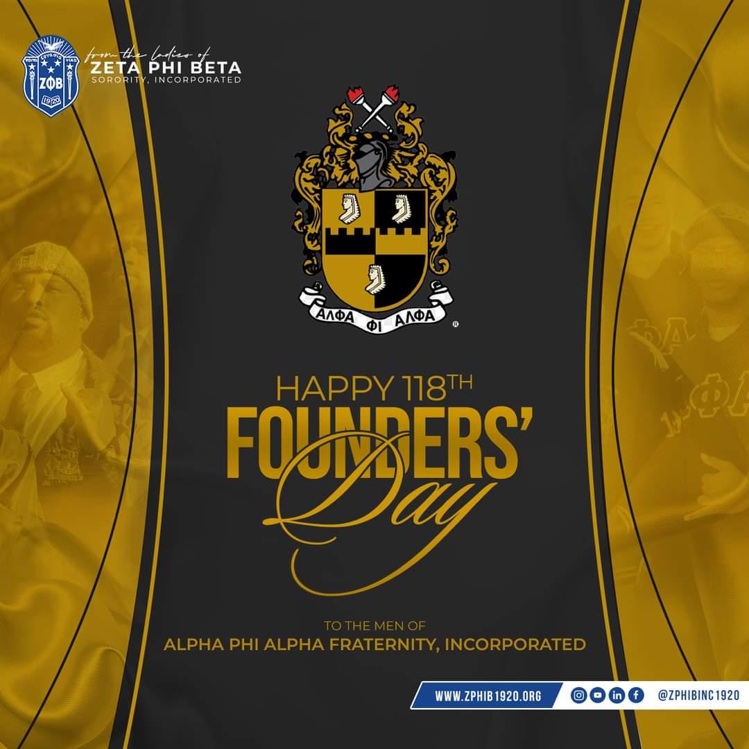 LM_ECUZetas's tweet photo. Today, we celebrate and uplift the black and gold men of Alpha Phi Alpha Fraternity, Incorporated on their 118th Anniversary!

Happy Founders’ Day to our brothers of Alpha Phi Alpha!

 #ZetaCelebratesAphiA #ZetaPhiBeta https://t.co/b1dMSLJXhr