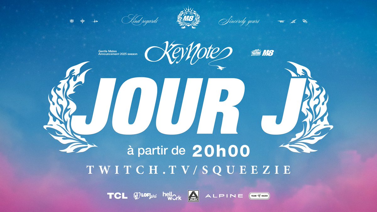 gentlemates's tweet photo. Jour J Keynote #M8WIN

On se retrouve ce soir à 20H pour toutes nos annonces ✌️ https://t.co/GYE5gDT47j