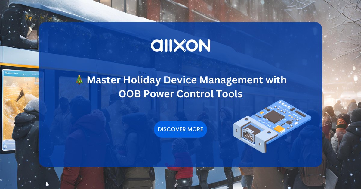 AllxonInc's tweet photo. 🎄 Keep your holiday operations merry and bright with #OOB power control!  
What can OOB do this season? #TechTips
Switch ON/OFF: Solve minor issues remotely in seconds.
Power Reset: Refresh performance with quick reboots.
Force Shutdown: Handle unresponsive devices with ease. https://t.co/1yIJrgkLAe