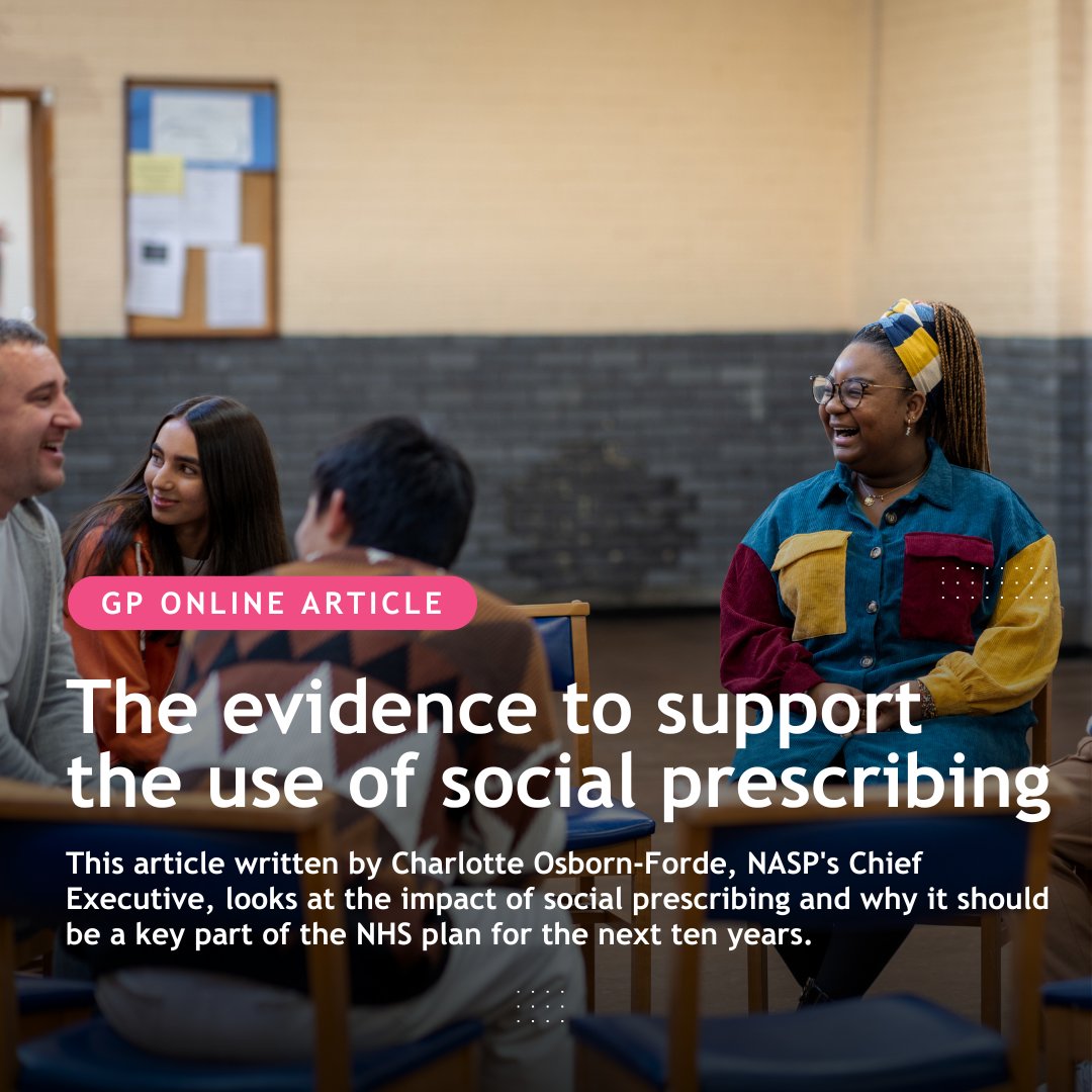 This article written for <a href="/GPonlinenews/">GPonline</a> by our Chief Executive, Charlotte Osborn-Forde, sets out the latest evidence that suggests social prescribing is not just effective for patients heath and wellbeing but also for the wider health system too: ow.ly/Mmfr50Ujct9