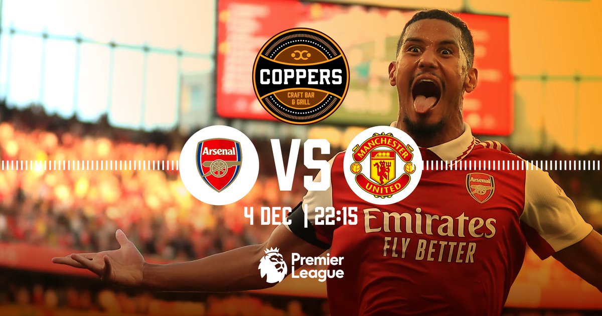It's Match day...Its a Big one , as we clash with an old foe Man United at the Emirates 

Don't forget to catch the game at the following <a href="/ArsenalSA/">Arsenal South Africa</a> official branches to show support for the <a href="/Arsenal/">Arsenal</a> 

Coppers Craft Bar and Grill
Bossa Bedfordview
Encore. Menlyn

#coyg #arsenal