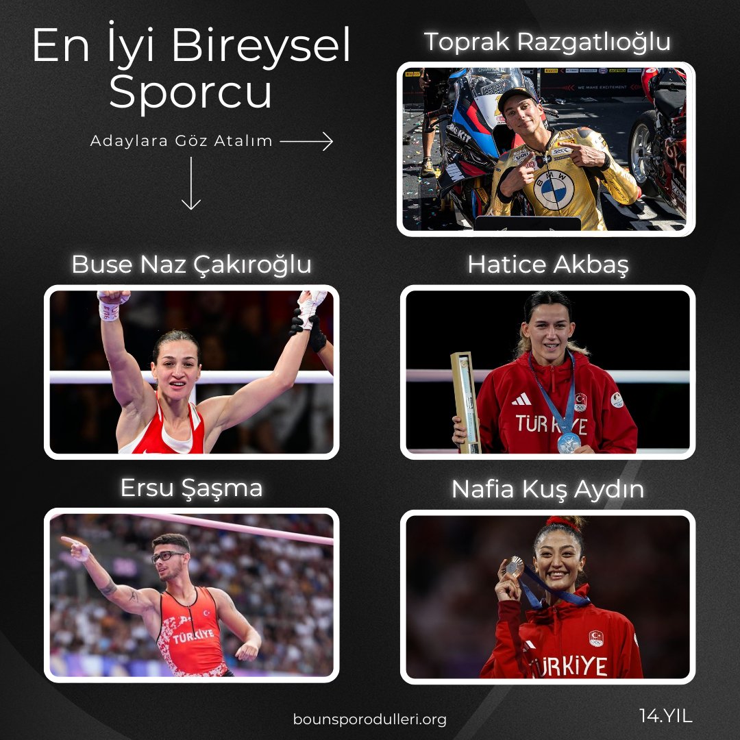 SportsCommittee's tweet photo. 14.⁠ ⁠Boğaziçi Üniversitesi Spor Ödülleri Oylaması devam ediyor! 📣

Bu yılın en iyi bireysel sporcu adayları için kaydır, favorini belirle, sporun enlerini belirlemek için sen de oyunu kullan!

Oylama linki bio’da. https://t.co/WdVI8BJCpr