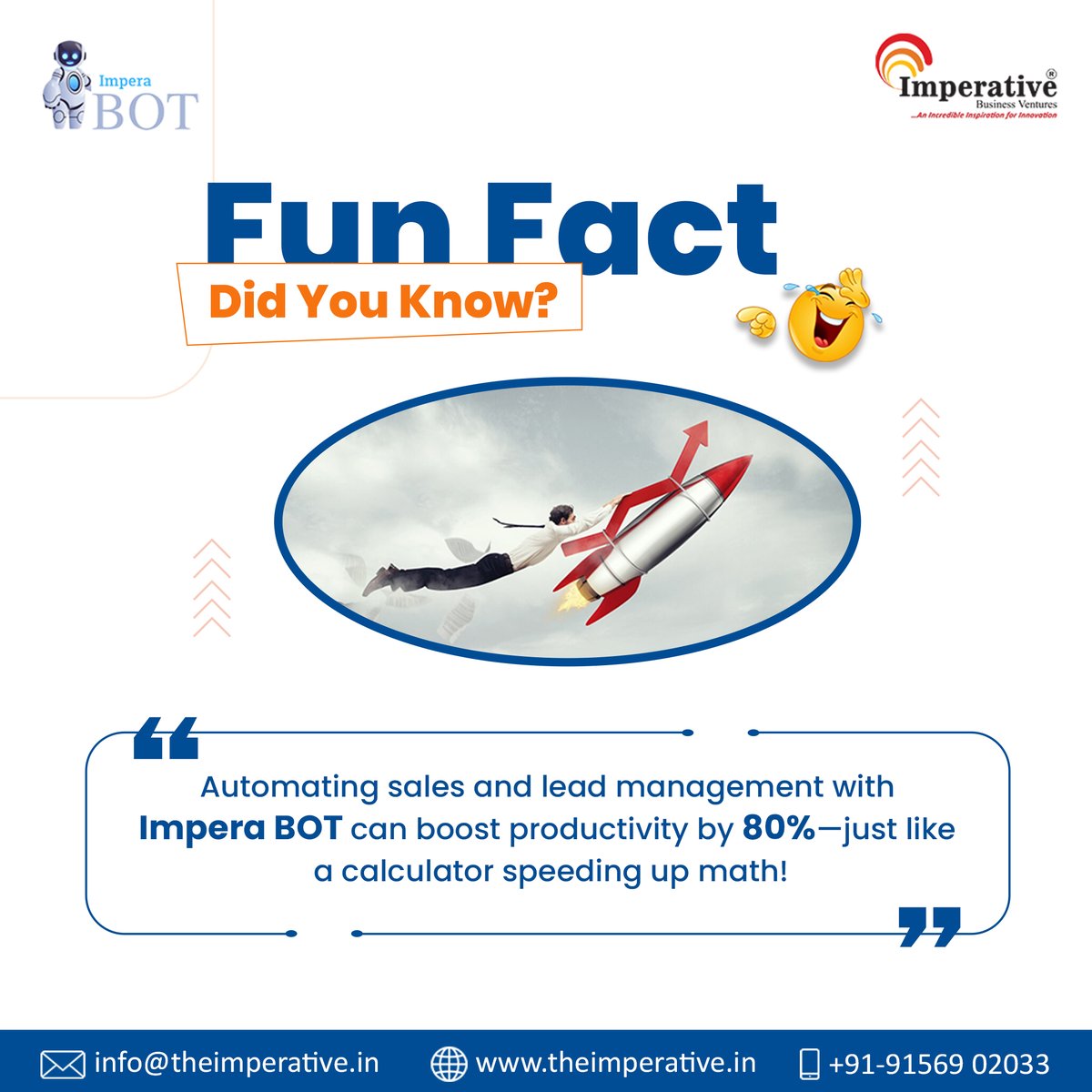 Imperative024's tweet image. &quot;Automation That Fuels Ambition.&quot;
💡 Did You Know? Automating with #ImperaBOT can skyrocket productivity by 80%! 🎯 From sales to lead management, it&apos;s time to focus on growth, not grunt work. 🚀
Let’s redefine productivity together. 🌍
#ImperaBOT #AutomationTech