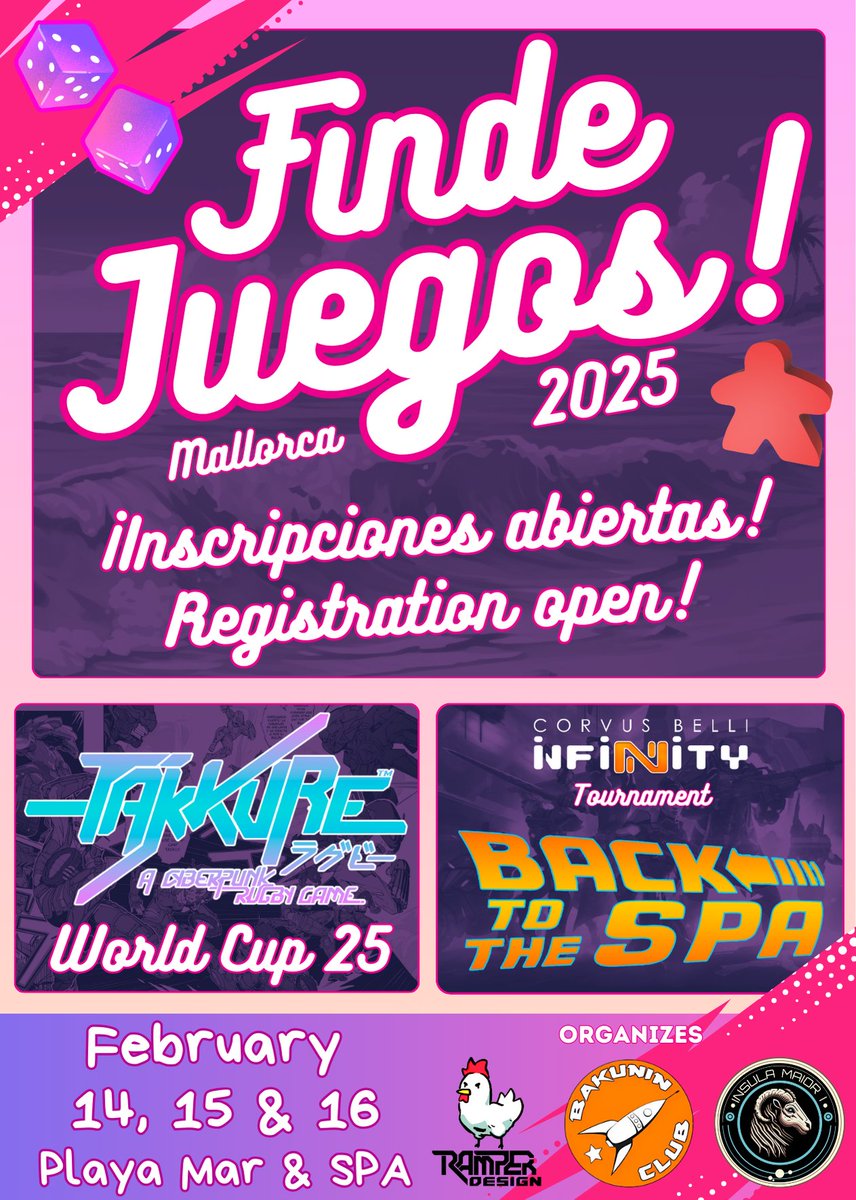 ramperdesign's tweet photo. La inscripción al mundial 2025 ya está abierta!  

Toda la información aquí: https://t.co/LIdYUPZk3N 

Inscripción y reglas del Torneo de Takkure: https://t.co/hgVxd3Iw1M #takkure #tricorp 

#findejuegos #findejuegos25 #boardgame https://t.co/FWI8buC1qM