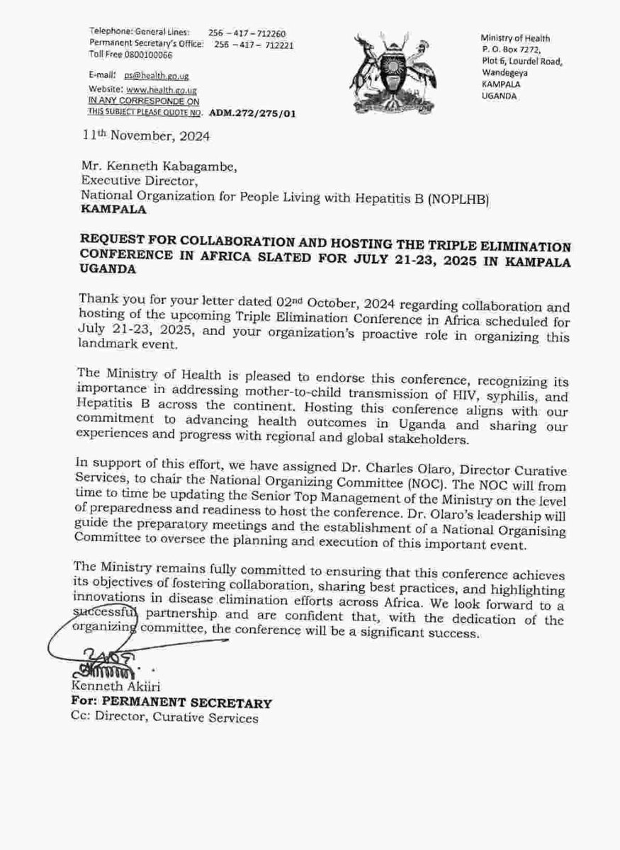 Exciting News
We are thrilled to share that the Ministry of Health, Uganda, has officially endorsed and accepted to host the highly anticipated Triple Elimination Conference in Africa slated for July 21-23 2025 in Kampala Uganda.

July 21-23, 2025

#TripleEliminationConference