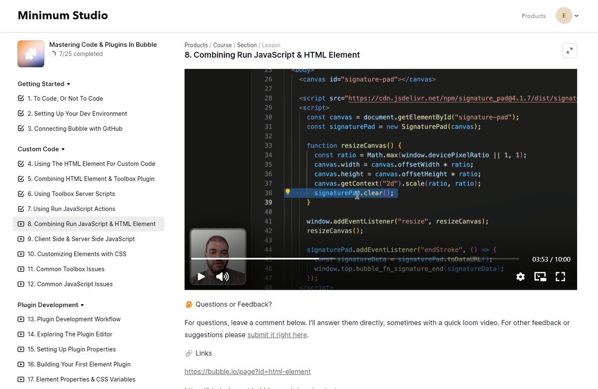 "To code or not to code?"... There's only one way to find out!

Really good <a href="/bubble/">Bubble</a> code/plugin course by <a href="/minimumstudio/">Minimum Studio</a> <a href="/yelkhayami/">Youssef 🚜</a> 

Well done, Informative and worth the wait! 💯