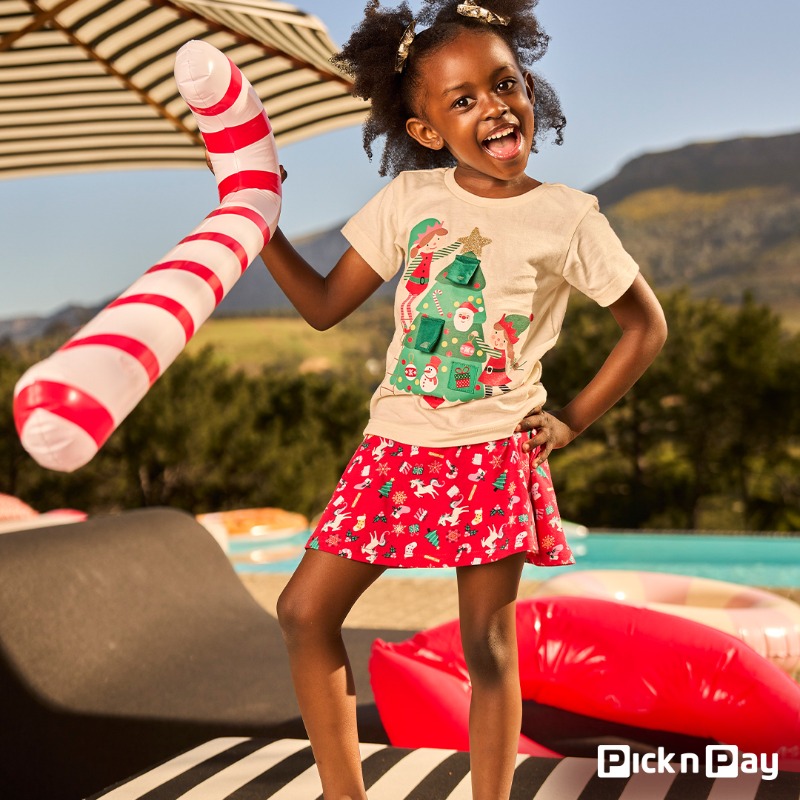 PicknPay's tweet photo. Create moments of magic with our festive range for kids! Whether it’s fun dresses or comfy PJs, your little ones will be holiday-ready. 🎄 ​

Shop in-store and online at Pick n Pay Clothing and selected Pick n Pay stores. 🎁 ​

#PnPMomentsOfMagic #PnPClothing #PnP #PnPChristmas