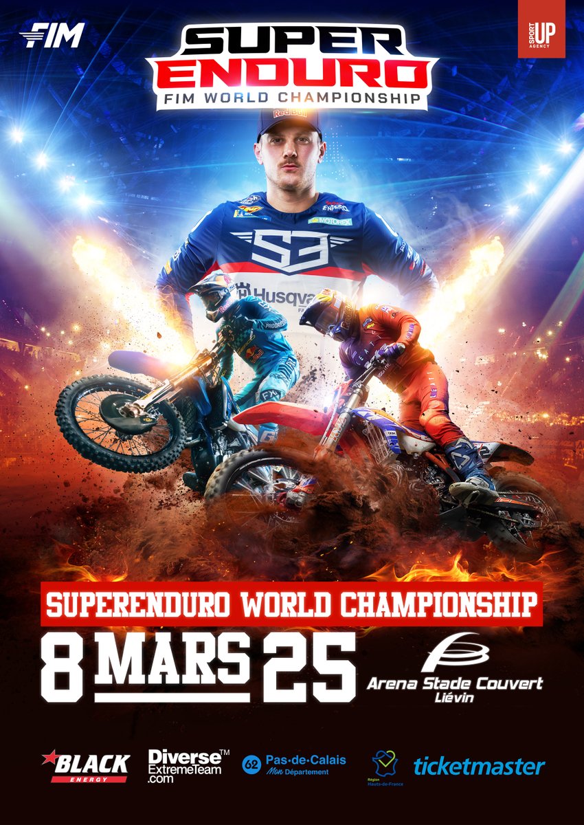 🎅Championnat du Monde de #SuperEnduro 2024-25
GP de France-#Liévin-62 🇫🇷– Samedi 8 mars (7/7) : La finale en #France ! L’occasion de vous faire plaisir avec une idée cadeau de rêve pour toute la famille👪!
➡️urls.fr/e1l3mc
#ffmoto