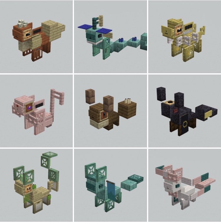 #マイクラ #Minecraft      #バニラ建築学部　#minecraft建築コミュ　 #Minecraft建築
 #マイクラ建築 #Minecraftbuilds   #ポケモン  #Pokemon   #PocketMonsters  #Minecraftbuild  #ブイズ

ブースター/シャワーズ/サンダース/エーフィ/イーブイ/ブラッキー/リーフィア/グレイシア/ニンフィア